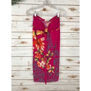 ANNABELLE NY PINK TROPICAL HALTER DRESS SIZE M